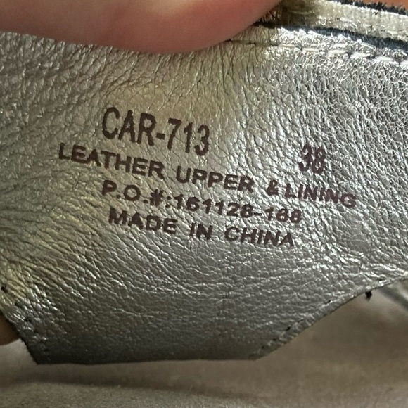 Alegria | Carina Chain Mail Metallic Leather Slip On Thong Platform Flip Flops - Picture 6 of 7